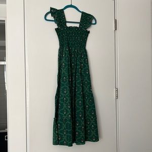 Hill House Ellie Nap Dress in Green Trellis